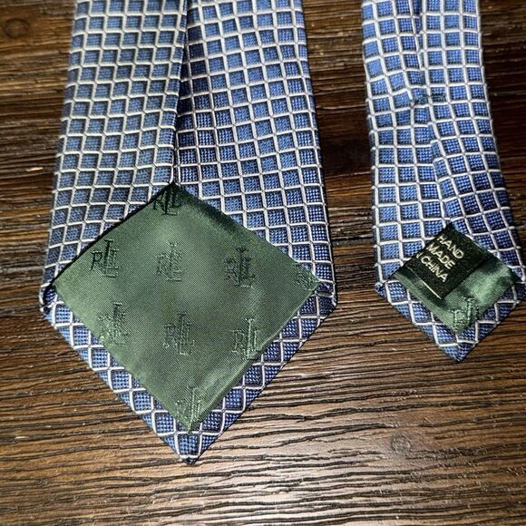 Blue Ralph Lauren Silk Tie - Picture 5 of 5